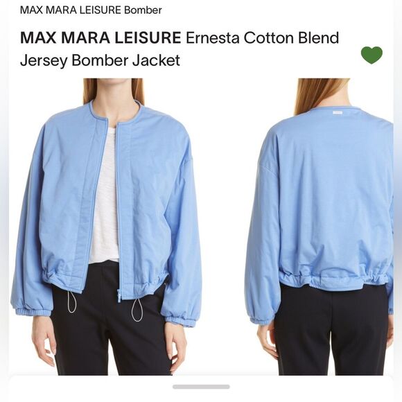 Max Mara Leisure Ernesta Cotton Bomber Jacket - Picture 13 of 13